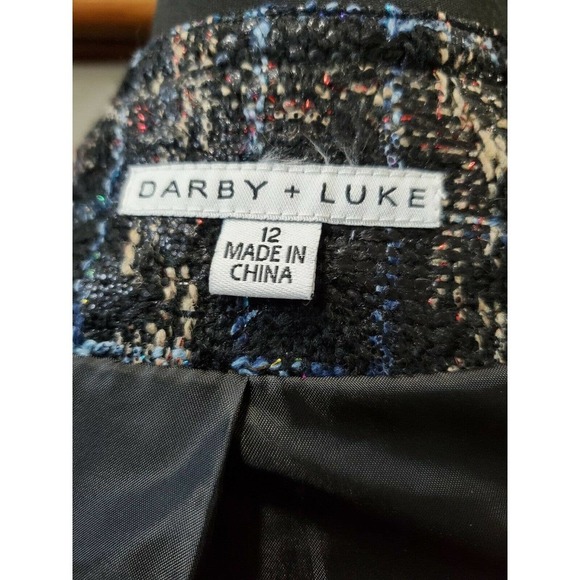 Darby + Luke Women's Multicolor Polyester Long Sleeve Open Front Jacket Size 12 - Picture 8 of 10